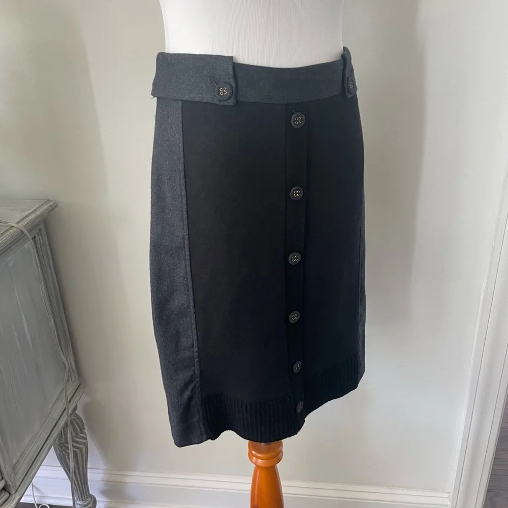 FRANKIE MORELLO MILAN SWEATER FRONT STRETCH WOOL SKIRT